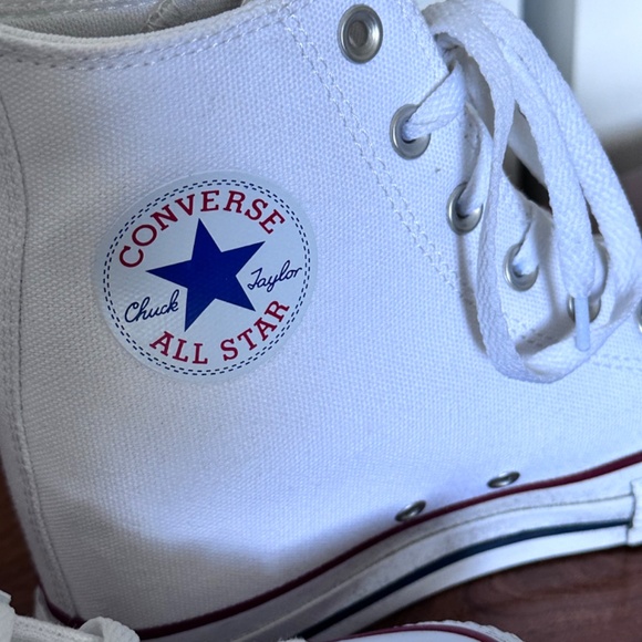 Converse Chuck Taylor All Star Hidden Wedge Platform White Sneaker - Picture 3 of 7